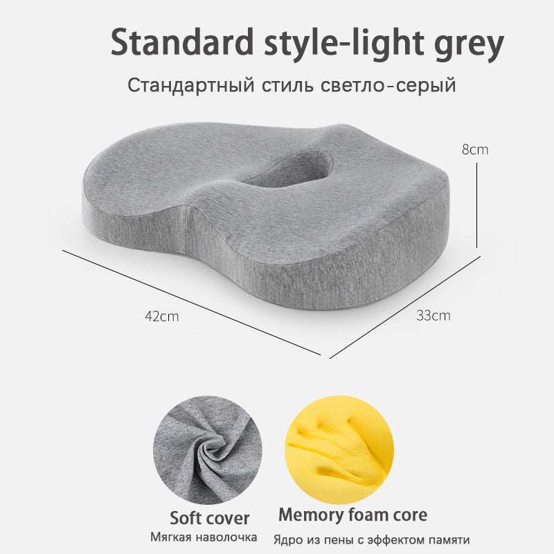 ErgoComfort Car Lumbar Support Cushion Set – Memory Foam Back & Seat