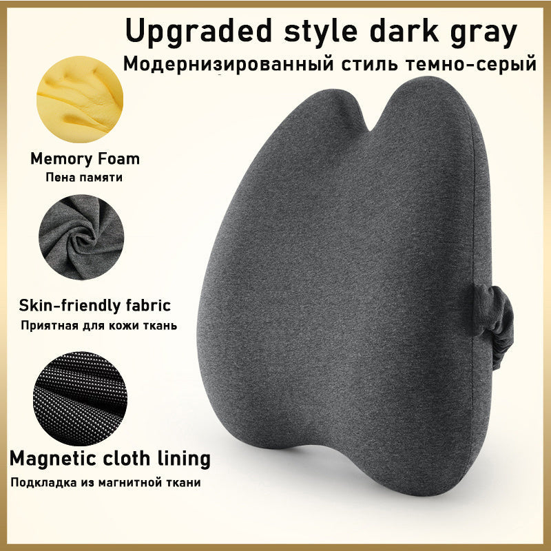 ErgoComfort Car Lumbar Support Cushion Set – Memory Foam Back & Seat