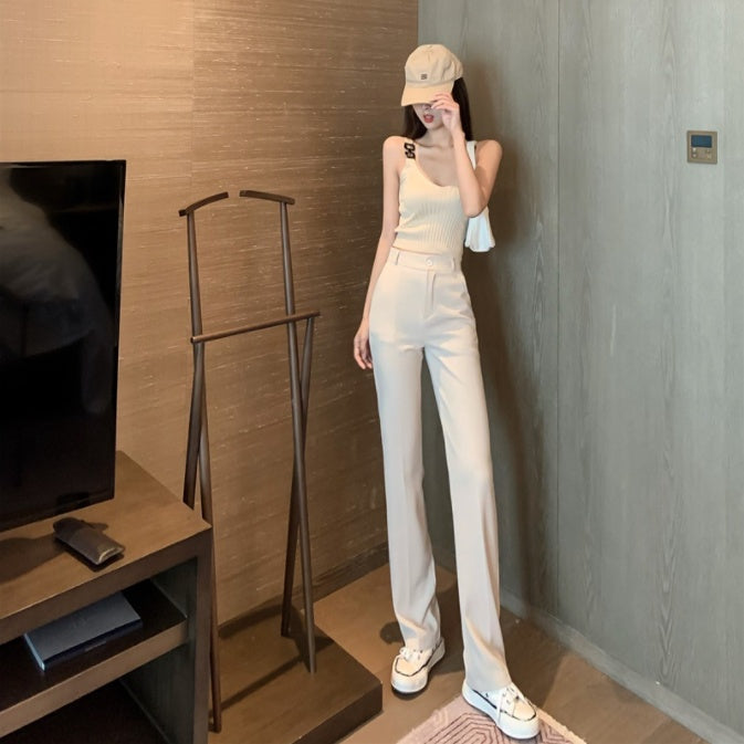 Wide Leg Pants Women''s Summer Casual Suit Pants