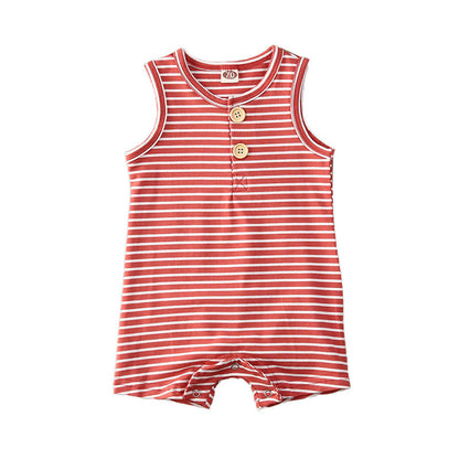 Summer Clothing set Baby Boy Striped Romper Summer Jumpsuit