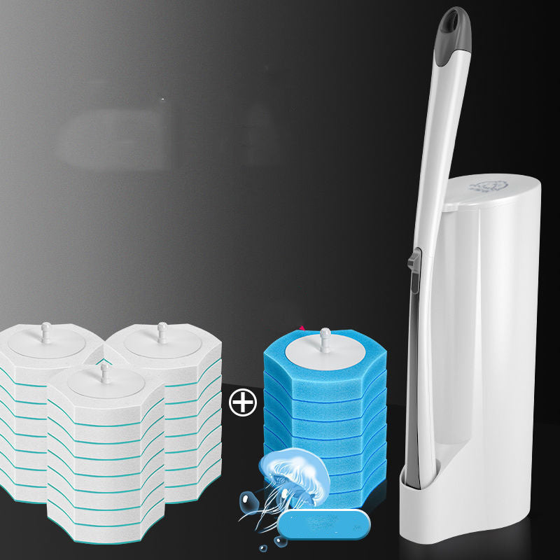 Premium Disposable Toilet Brush Set | Hygienic Deep-Clean System with Replaceable Heads