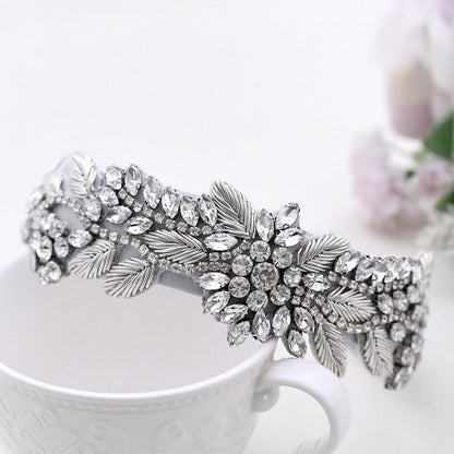 High-End Headgear With Diamond-Studded Hair Binding Headband Shiny Diamond Headgear With Versatile Wide Headband Headgear