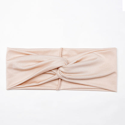 European And American New Women'S Sports Yoga Hairband Fashion Cross Headband Solid Color High Elastic Sports Headdress Wholesale