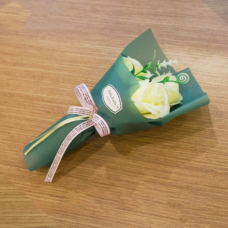 3 Soap Roses Bouquet Simulation Flower Chinese Valentine's Day Gift For Mother