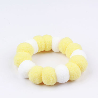 Pet Rainbow Candy Color Net Red Collar Collar Fur Ball Necklace Jewelry