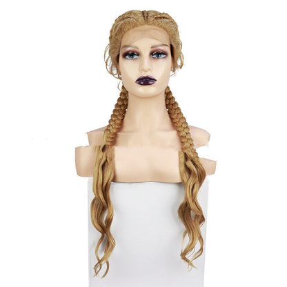 Front Lace Braid Wig Synthetic Fiber Braided Wig