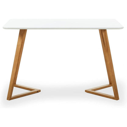 Dallas Scandinavian-inspired Dining Table -Easy Clean Wooden Table Top with Wooden Legs