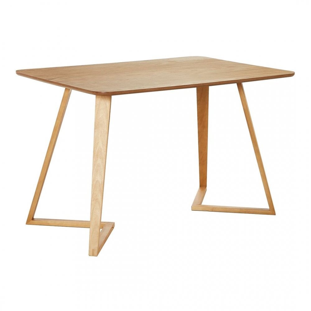 Dallas Scandinavian-inspired Dining Table -Easy Clean Wooden Table Top with Wooden Legs
