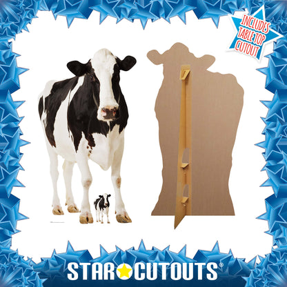 SC163 Cow Cardboard Cut Out Height 165cm