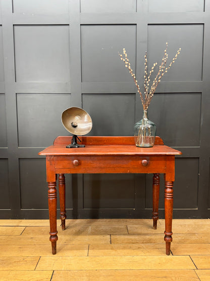 Antique Victorian Pine Writing Table Desk Console Side Table / Wash Stand