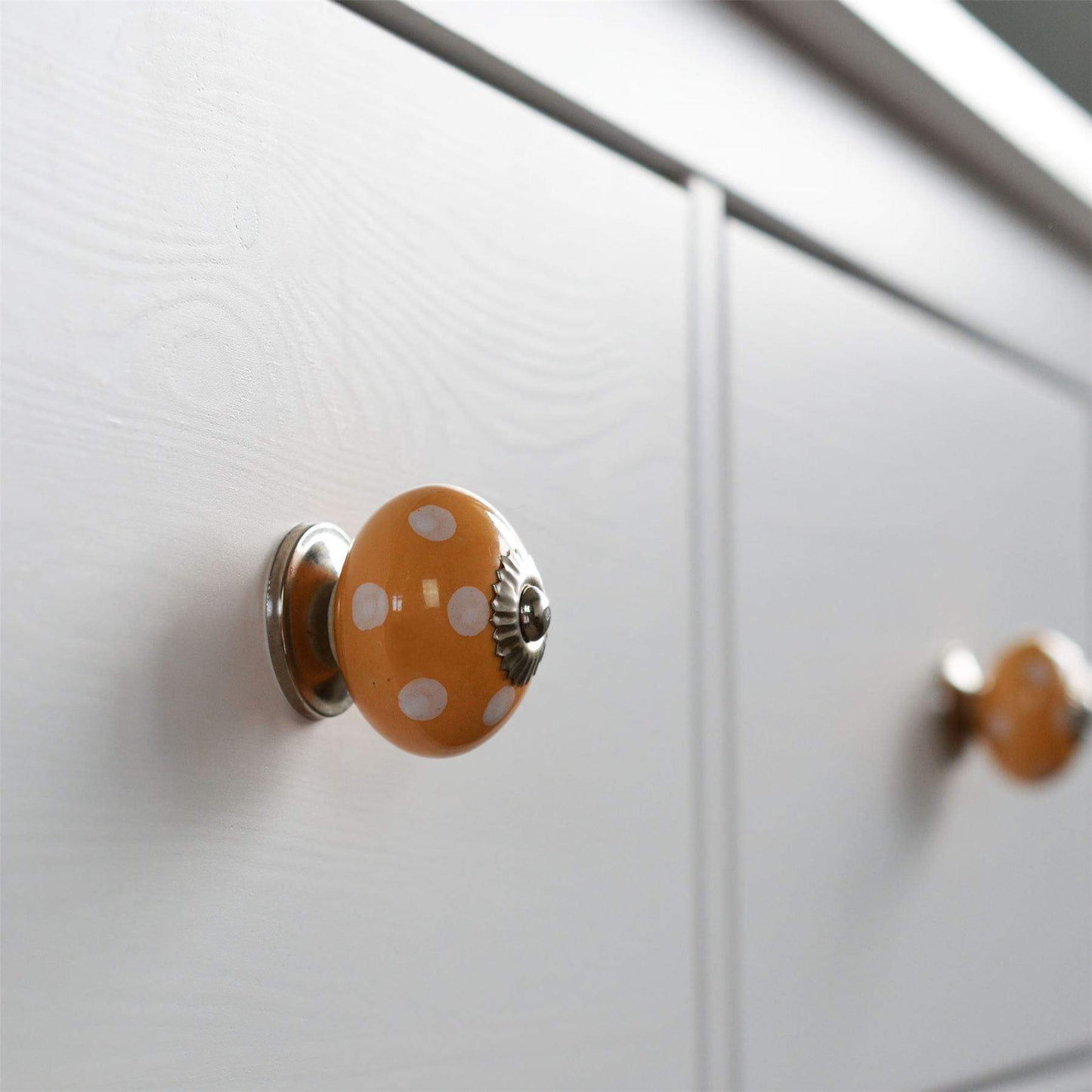 Round Spot Ceramic Cabinet Knob