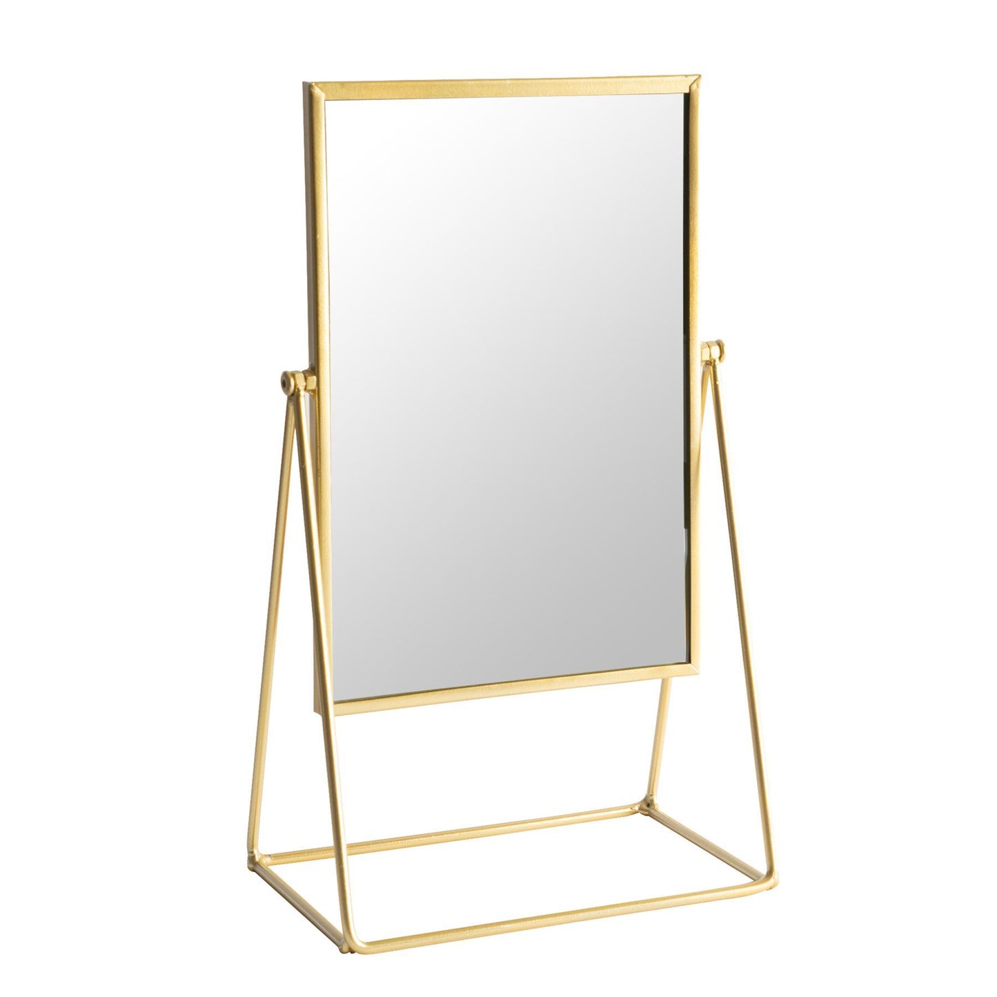 22cm x 39cm Gold Square Dressing Table Mirror