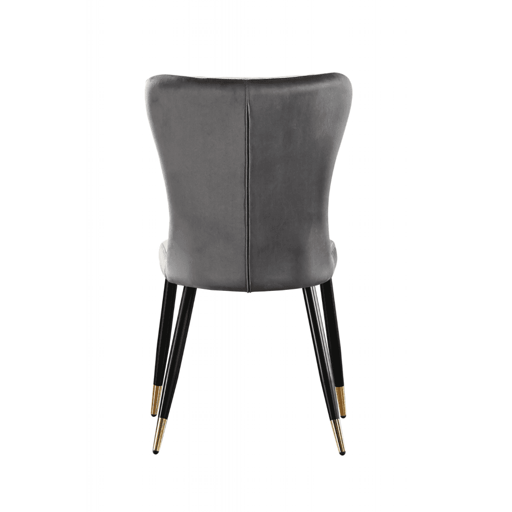 New York LUX Velvet Dining Chair with Metal Legs - Scandinavian Inspired