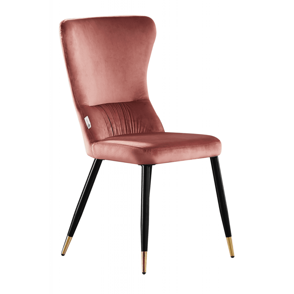 New York LUX Velvet Dining Chair with Metal Legs - Scandinavian Inspired