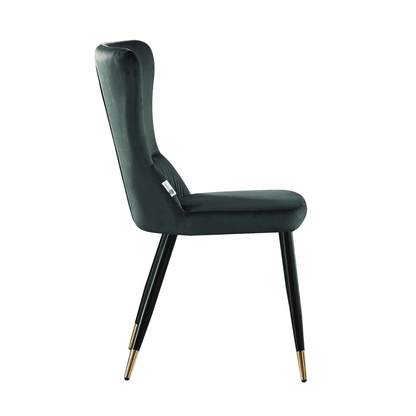 New York LUX Velvet Dining Chair with Metal Legs - Scandinavian Inspired