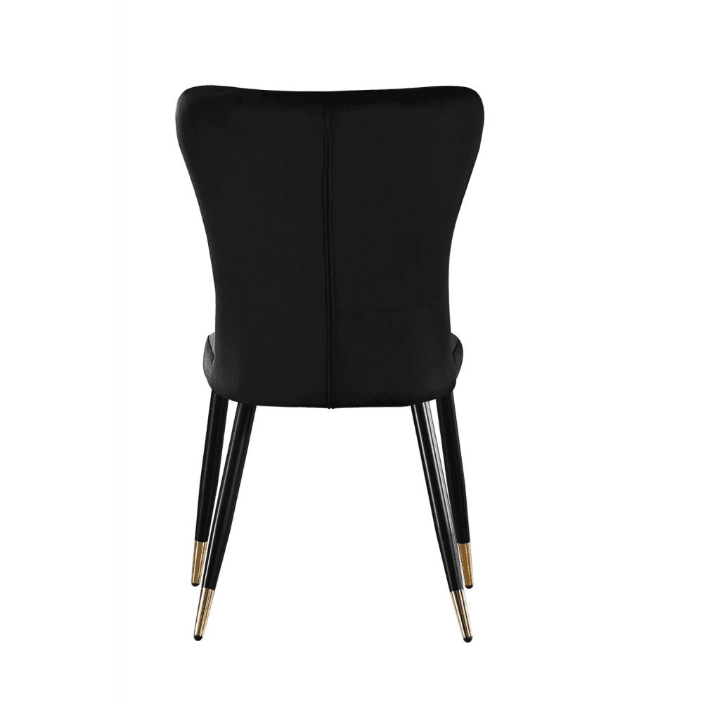 New York LUX Velvet Dining Chair with Metal Legs - Scandinavian Inspired