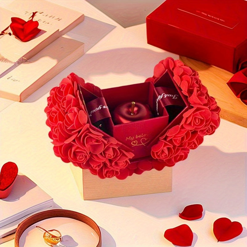 Eternal Red Roses Gift Box - Perfect for Valentine's, Mother's Day & Anniversaries | Ideal for Wife, Girlfriend, Mom | Home Decor Accent