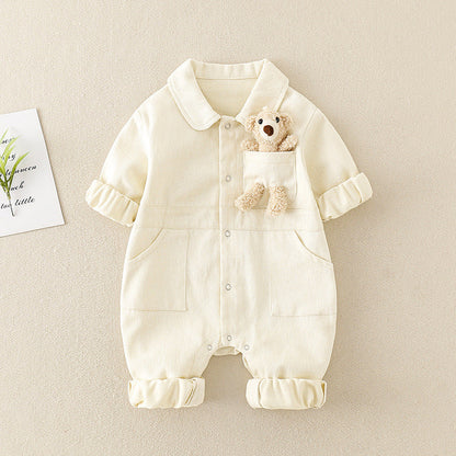 Clothes For Babies Autumn Clothes Newborn Denim Jumpsuit