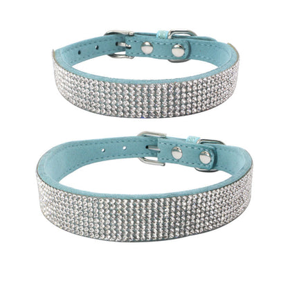 Adjustable Suede Leather Dog Collar Leash Set