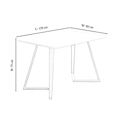 Dallas Scandinavian-inspired Dining Table -Easy Clean Wooden Table Top with Wooden Legs