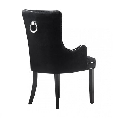 Windsor LUX Knocker Back Velvet Dining Chair w/ Armrests