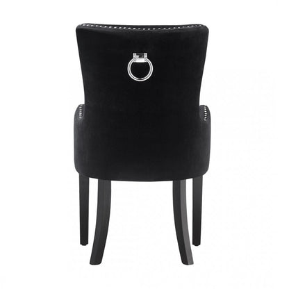 Windsor LUX Knocker Back Velvet Dining Chair w/ Armrests