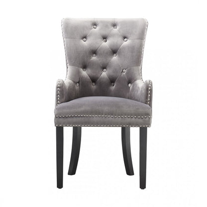 Windsor LUX Knocker Back Velvet Dining Chair w/ Armrests