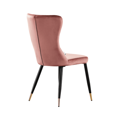 New York LUX Velvet Dining Chair with Metal Legs - Scandinavian Inspired
