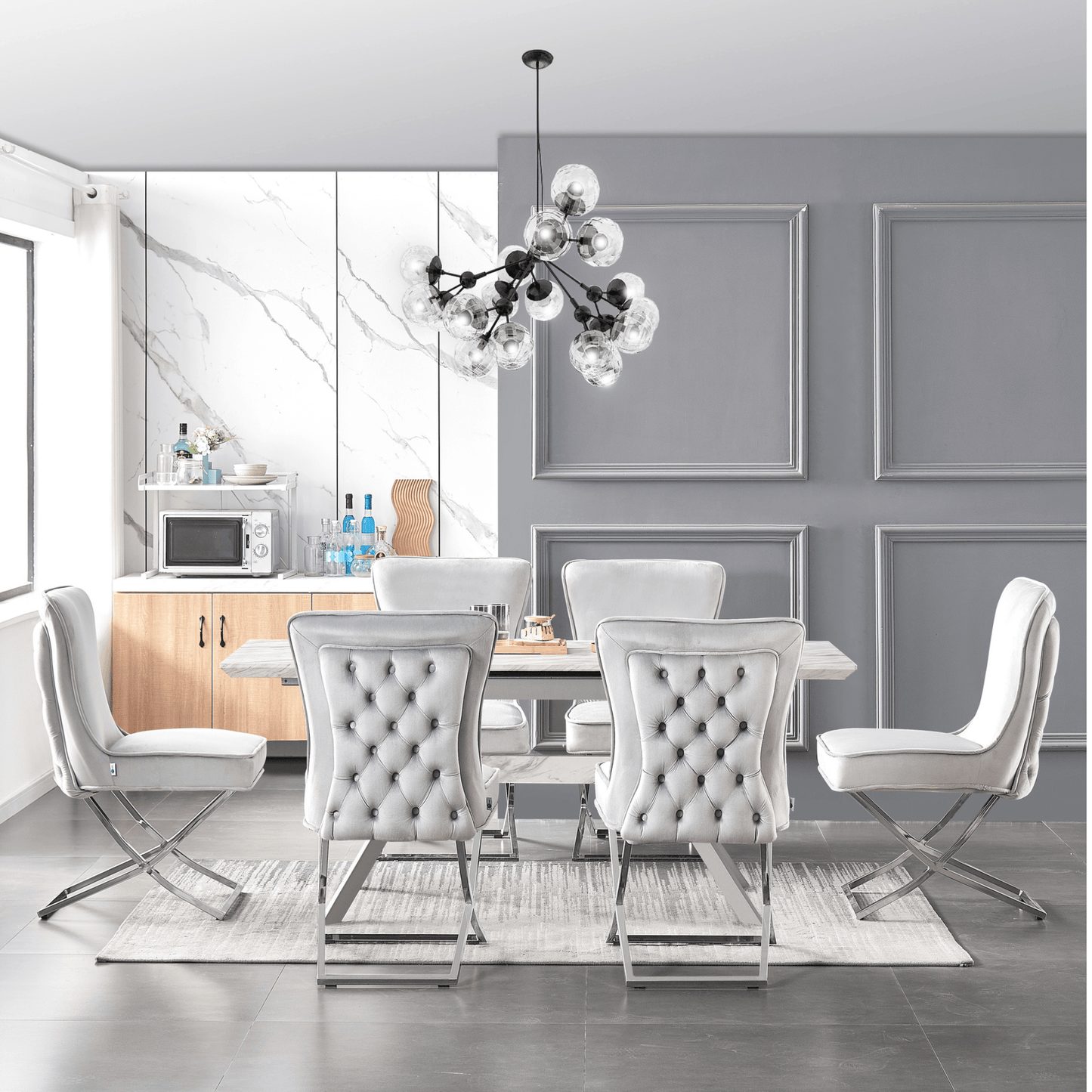 Trafalgar Velvet Dining Chair