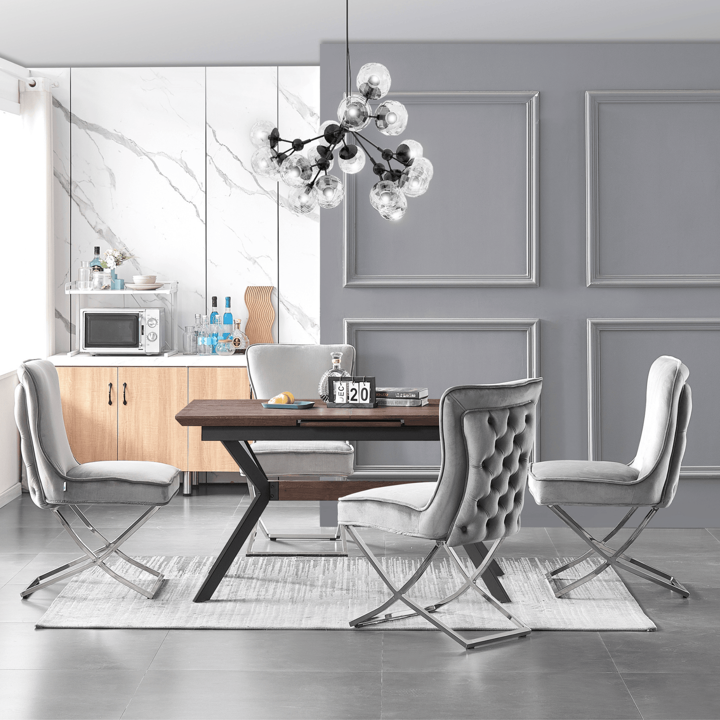 Trafalgar Velvet Dining Chair