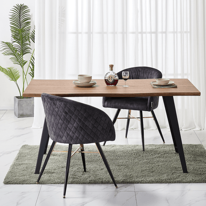 Vittorio LUX Velvet Dining Chair with Metal Legs - Perfect for Dining Room Living Room