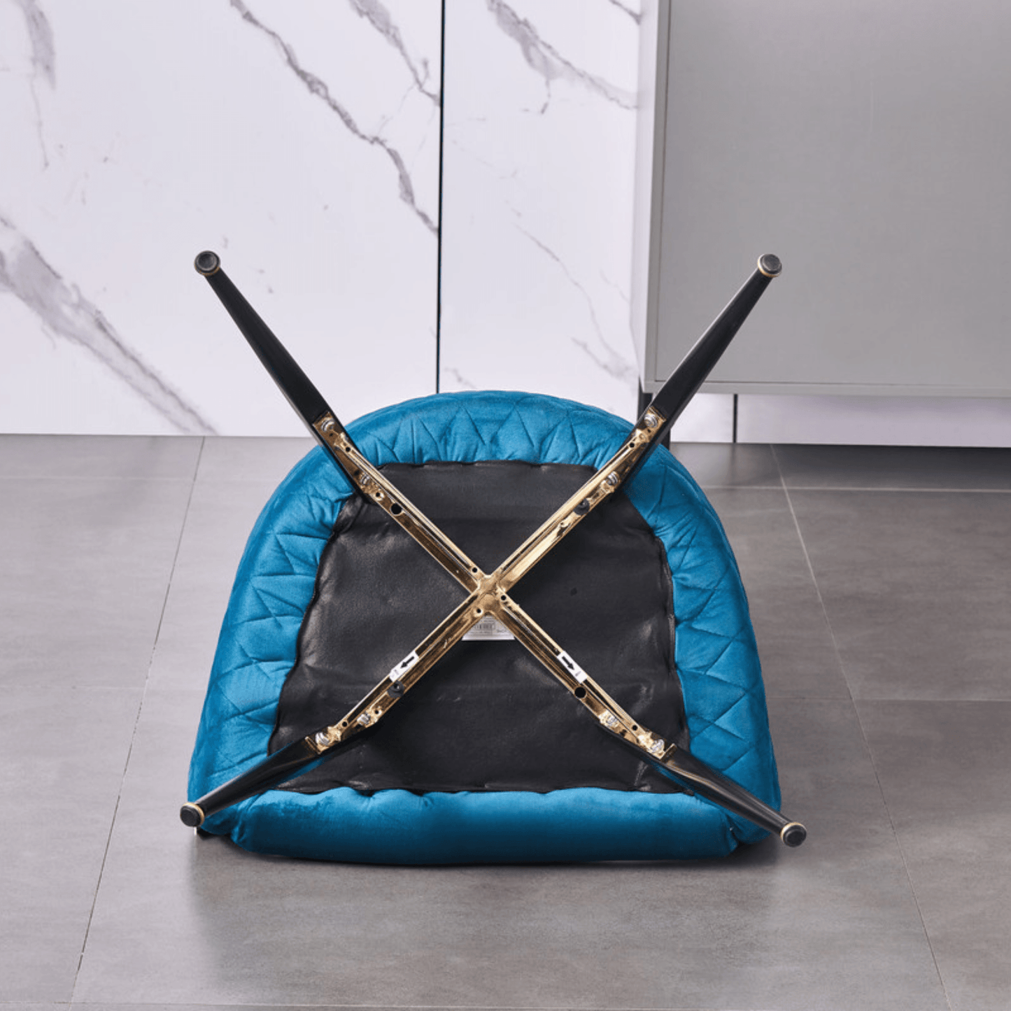 Vittorio LUX Velvet Dining Chair with Metal Legs - Perfect for Dining Room Living Room