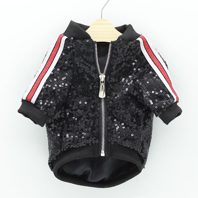 Versatile patchwork Sequin jacket Teddy