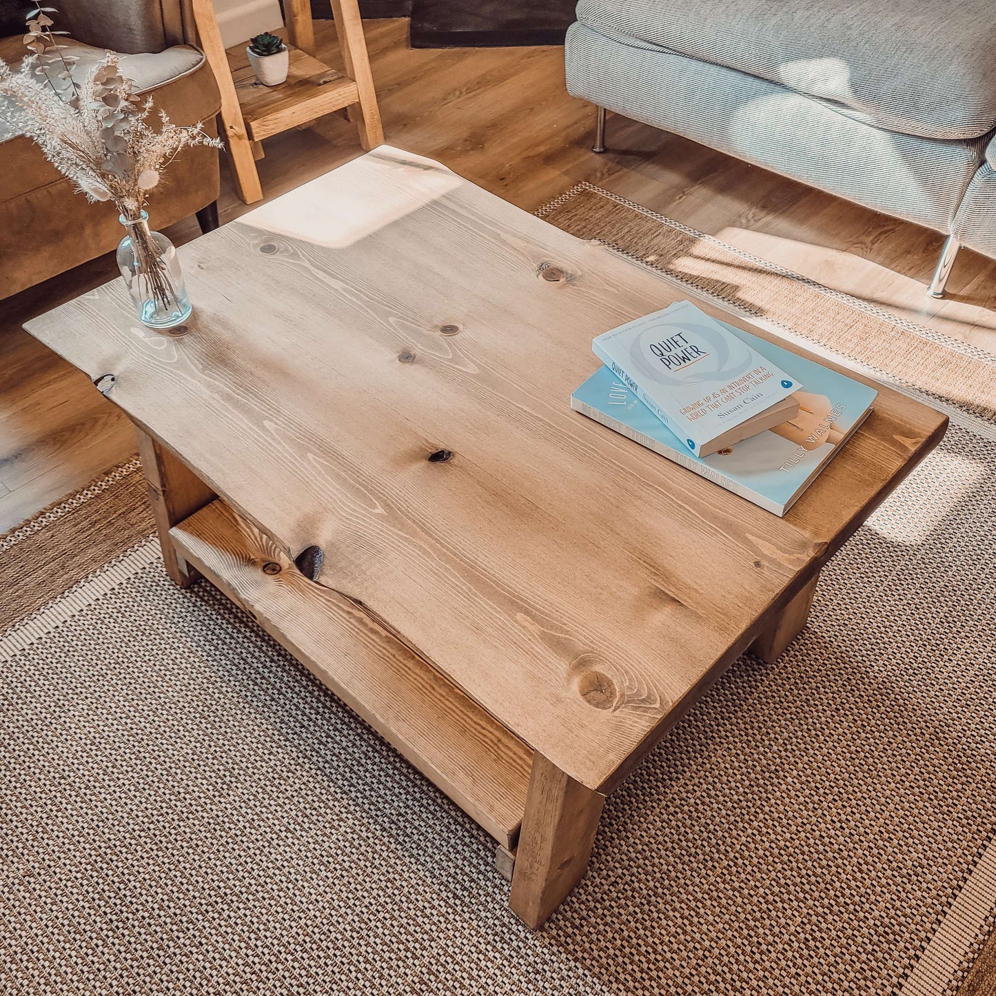 LOTTI Live / Waney Edge Coffee Table With Shelf