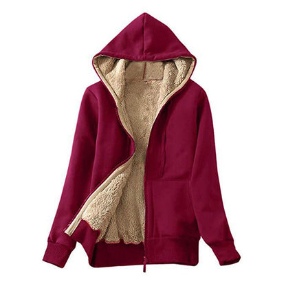 Long-sleeved sweater plush coat