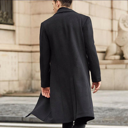 British style loose woolen coat
