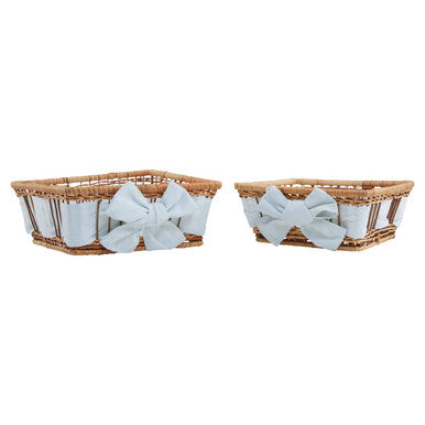 Orla Set Of Two Natural Fern Baskets with Lining