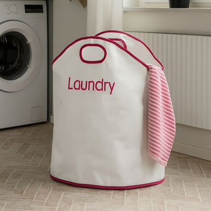 Green Loop White and Hot Pink Laundry Bag
