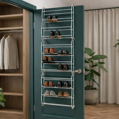 Tavia Over Door Cream 12 Tier Shoe Rack