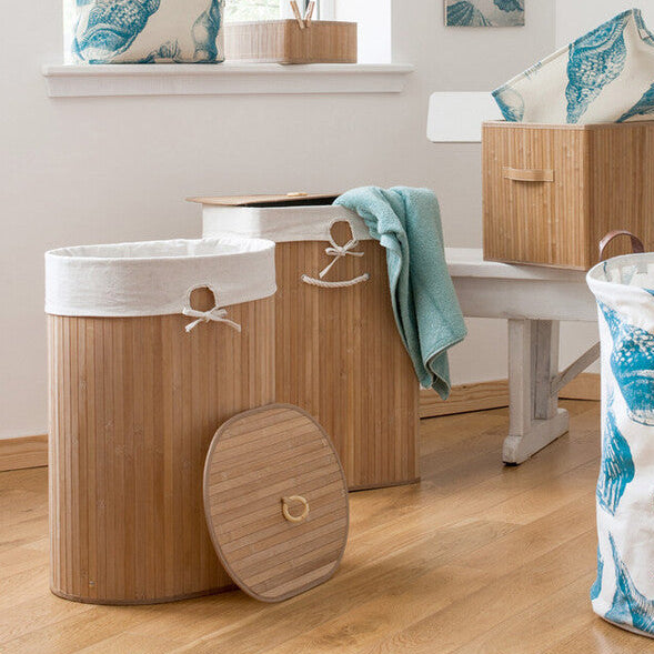 Kankyo Natural Bamboo Corner Laundry Hamper
