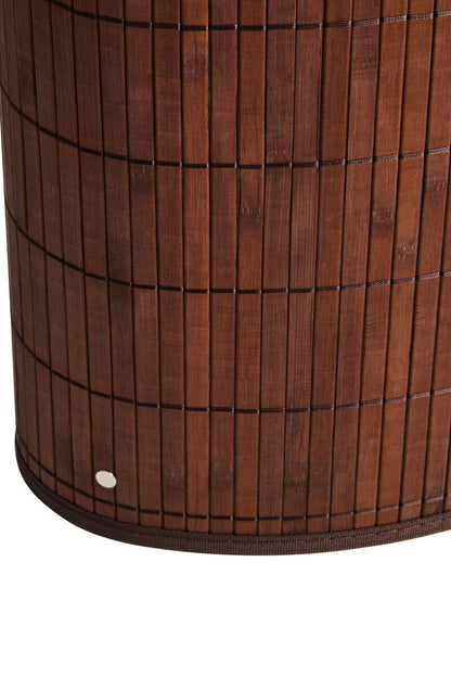 Dark Brown Bamboo Corner Laundry Hamper | Kankyo