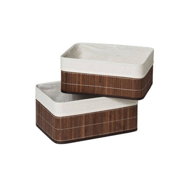 Kankyo Dark Brown Bamboo Storage Boxes