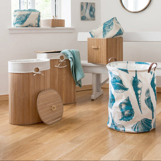 Echo Blue And White Laundry Bag