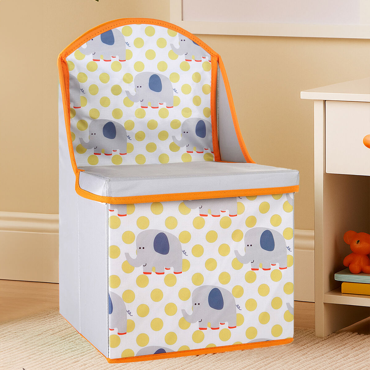 Childrens Elephant Design Kids Storage Seat