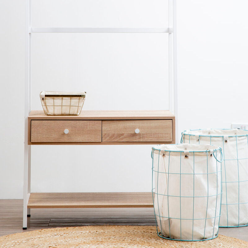 Harga Set Of Two Round Blue Wire Laundry Baskets