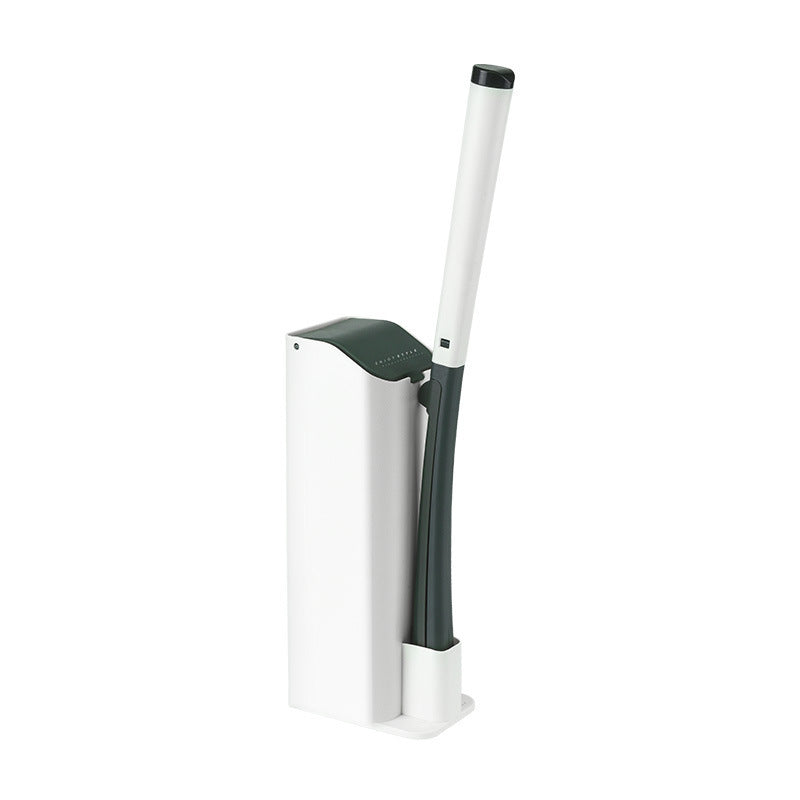 Disposable toilet brush set