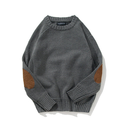 Winter crew neck patch sweater boys clothes