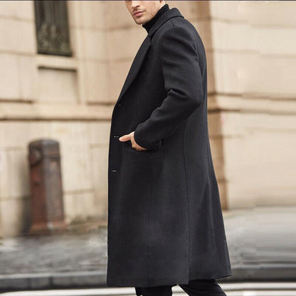 British style loose woolen coat