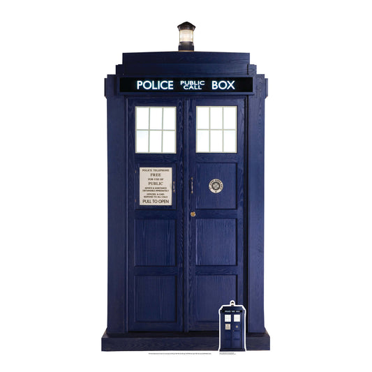 SC195 The Tardis Two Thirds Life Size Cardboard Cut Out Height 192cm