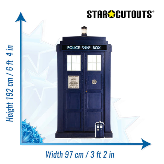SC195 The Tardis Two Thirds Life Size Cardboard Cut Out Height 192cm